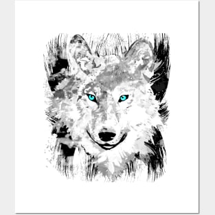 Wolf - Gray Wolf Head - Beautiful Eyes Posters and Art